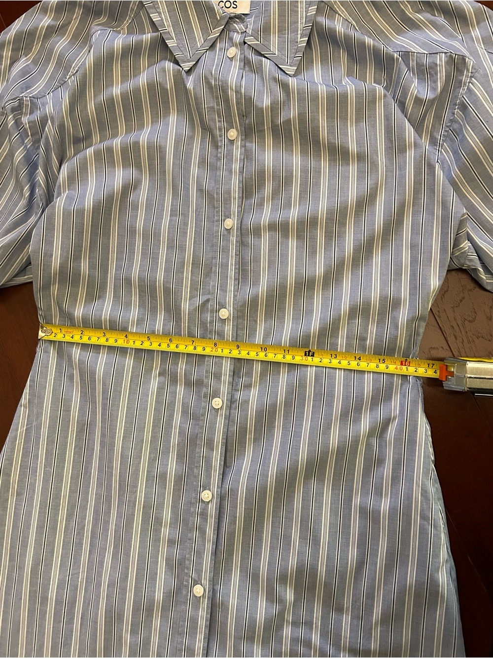 COS Pinstriped Cotton Midi Shirt Dress Blue White
Stripe - Women's US 10 / EU 42 - Picture 11 of 16